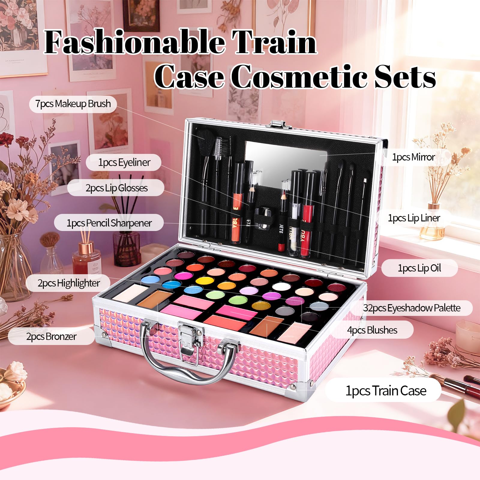 Amazon.com : YBUETE Beginner Makeup Kit for Teen,Makeup Set for